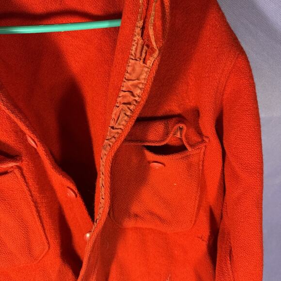 Vintage 60's Woolrich Bird Hunting Wool Light Jacket Under Jacket Size 51/17 - Picture 5 of 13